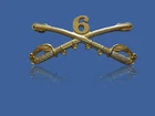 6th CAVALRY SWORDS SABERS  MILITARY HAT PIN  CAVALRY REGIMENT BADGE U.S ARMY