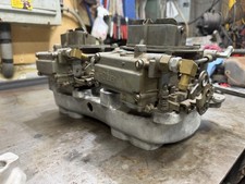 Edelbrock TR1Y SBC Chevy Tunnel Ram Dual Top Intake with 600cfm Holley Carbs