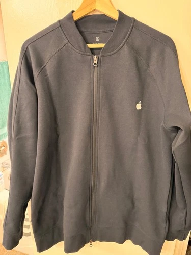Apple Logo Men’s XL Dark Navy Full-Zip Jacket New - product listing photo