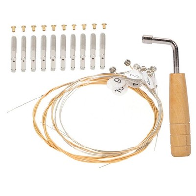 SUPVOX Lyre Strings Kit with Tuning Wrench and Nails Replacement Set for Lyre...