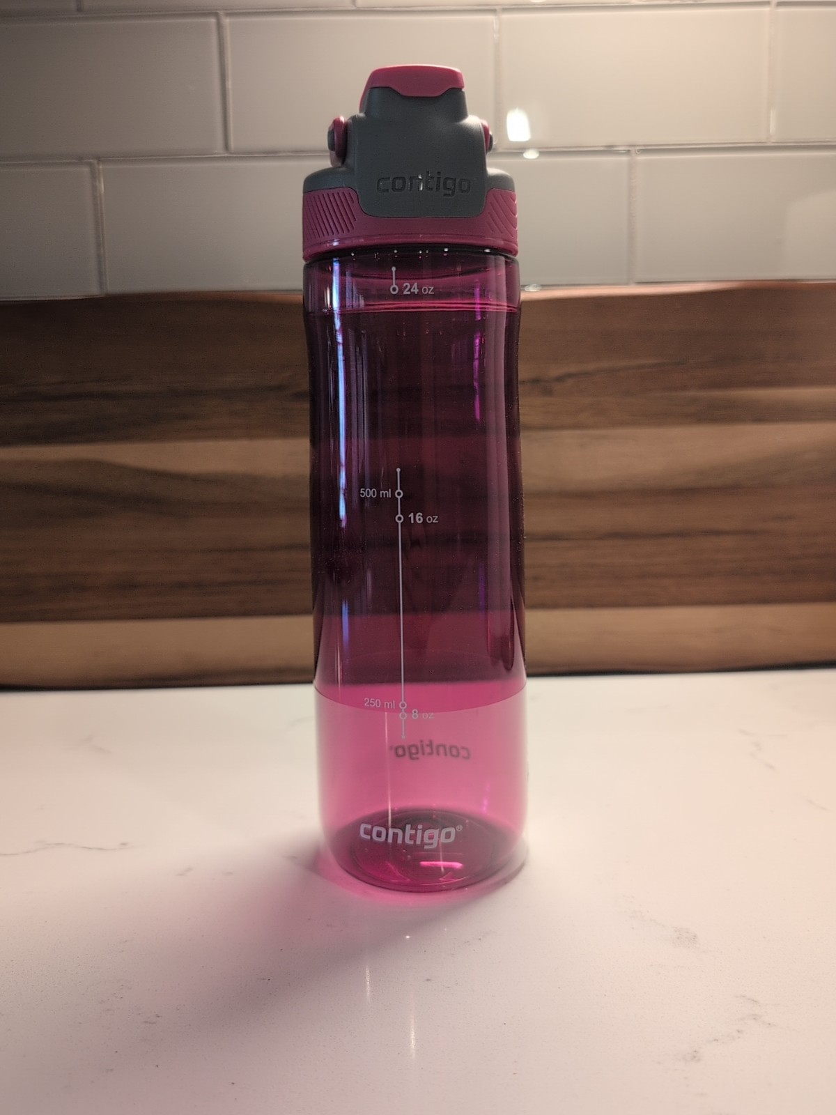Contigo AUTOSPOUT Plastic Ashland Reusable Water Bottle 24 oz Pink New