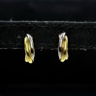 Cartier Trinity Earrings Mini Model 18K Tri-Color Gold Ref B8301540