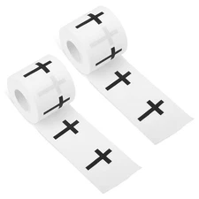 2 Roll Christian Athletic Tape, 23ft Serrated Edges Skin-Friendly Cotton4177