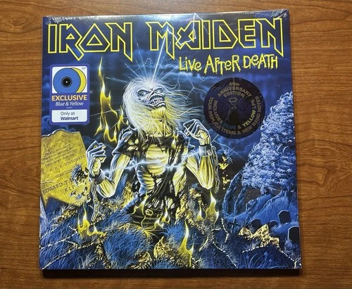 Iron Maiden Live After Death 40th Anniversary Blue / Yellow 2x12" Vinyl Sealed