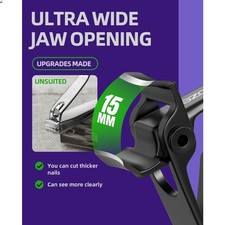 Ultra Wide Jaw Opening Nail Clippers Set, Toenail Clippers for Thick Nails, H...