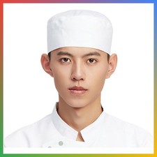 White Chef Hat Adjustable Unisex Adult Kitchen Cooking Cap Breathable Mesh Top