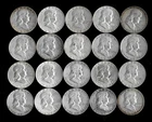 Franklin Half Dollar Roll (20 Coins)  90% Silver (1949-63) Lot A03