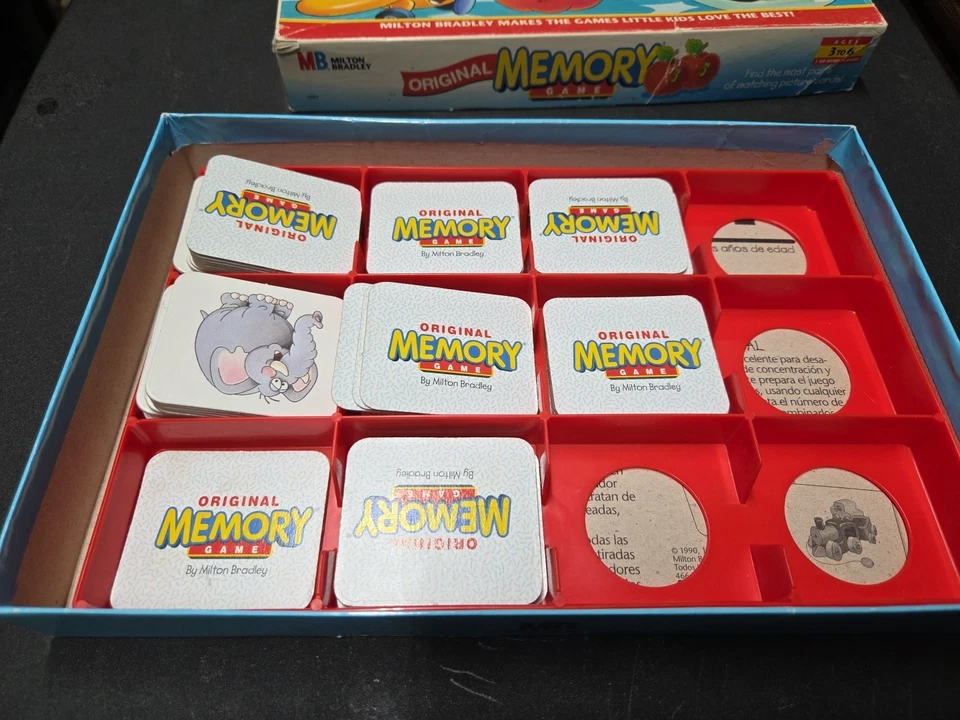 Milton Bradley the Original Memory Game 1990 Complete Ages 3-6 Educational Fun - Image 2 of 3