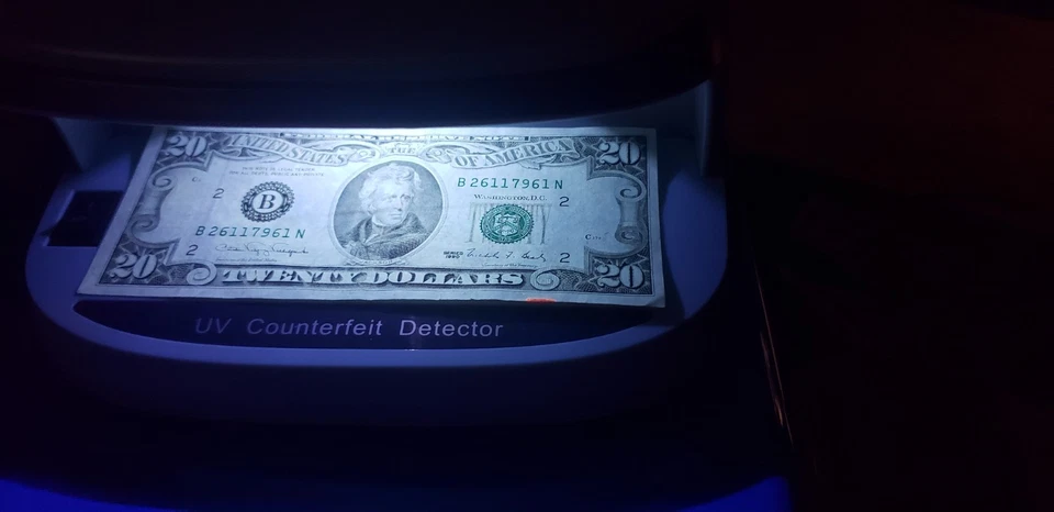 $20 Twenty Dollar Bill Federal Reserve Note 1990 New York B 26117961 N - Image 4 of 4