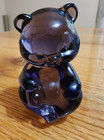 Fenton Art Glass Amethyst Purple Sitting Bear Figurine 2.5" — photo 1