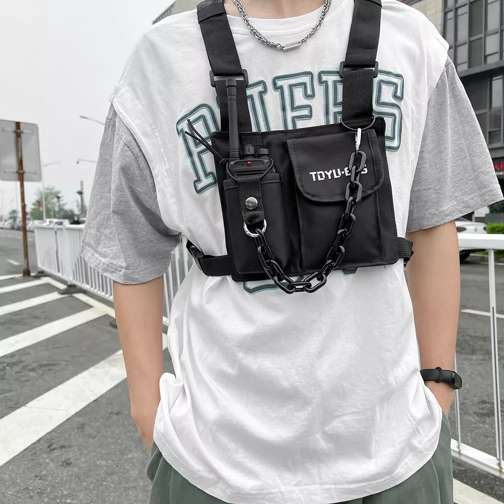 New Chest Rig Hip-Hop pvc transparent Bag Function Outdoor Style