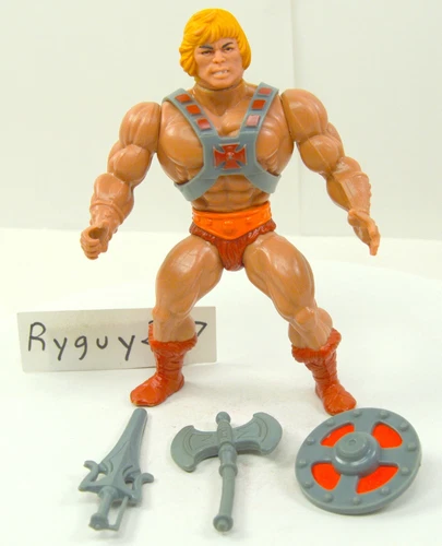 MOTU, He-Man, Masters of the Universe, vintage, complete, original, figure, 100%