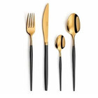 Amefa Soprano 20-piece Flatware Set - Black & Gold