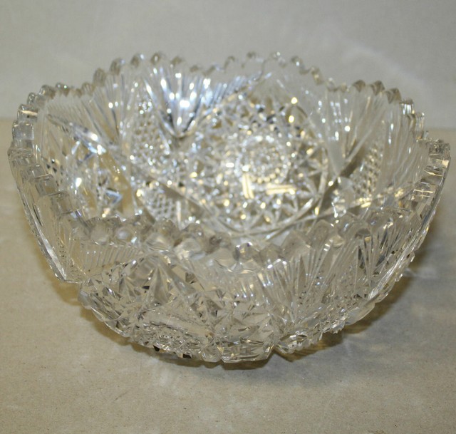 libbey cut glass bowl
