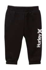 Hurley Surf Brand Infant Toddler Boy's 24M Black Logo Sweatpants Bottoms Pants