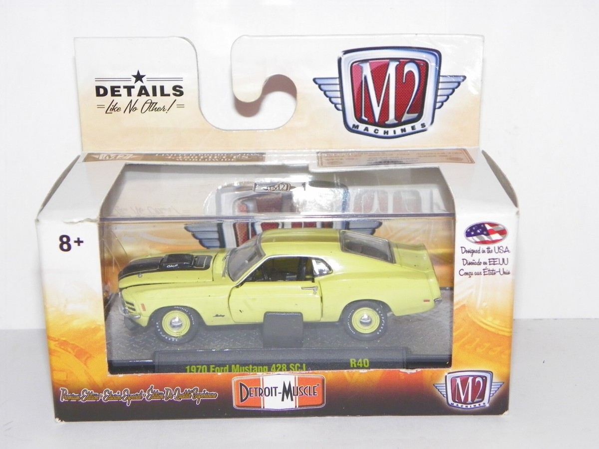 M2マシーン ウォルマート限定　1970 フォード・マスタング 428 SCJ 1:64 1970 Ford Mustang 428 SCJ, Green, Cobra Jet, Auto
