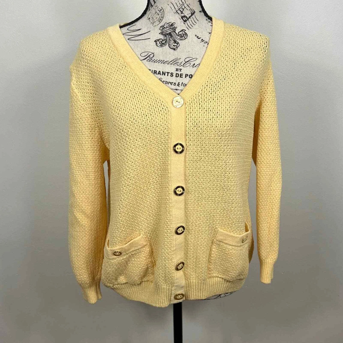 Soft yellow cardigan sale