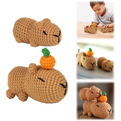Cute Capybara Crochet Kit For Beginners DIY Animal Set With Video Tutorial