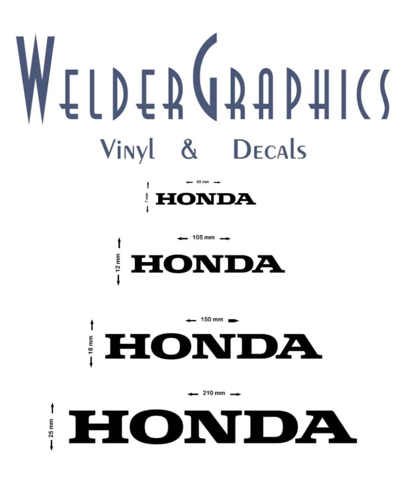 2 x HONDA  Motorbike - Vinyl Decal Sticker ( MULTIPLE SIZES and  COLOURS ) - Image 3 of 3