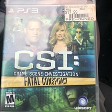 CSI: Crime Scene Investigation - Fatal Conspiracy (Sony PlayStation 3, PS3 2010)