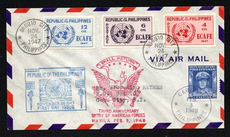 20 - Sc. 516a-18a, 521 on FDC 1947