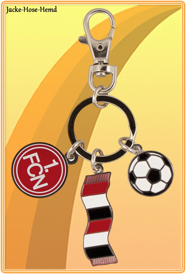 1. FC Nürnberg Schlüsselanhänger Fussball Ball Anhänger FCN Logo Gr. 3x7,5cm NEU