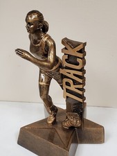 Female Track, trophy award, w/ your engraving, running, about 5.5" tall