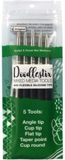 Imagine Crafts Doodlestix Silicone Tipped Mixed Media Tools 5 Tips Set NEW