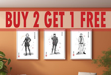 NEW Jujutsu Kaisen Anime Print in Japanese Sumi-e Black ink Style poster