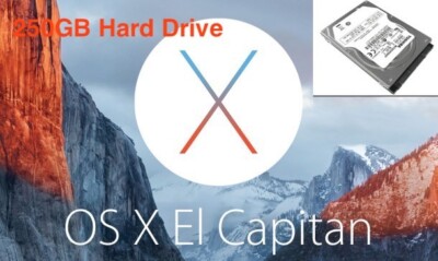 APPLE MACBOOK PRO 250GB 2,5'' SATA FESTPLATTE PLUG & PLAY OS X EL CAPITAN 10.11