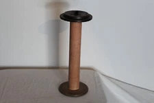 Industrial Textile Yarn Thread Spool Spindle Candlestick Holder #2 Folk Art