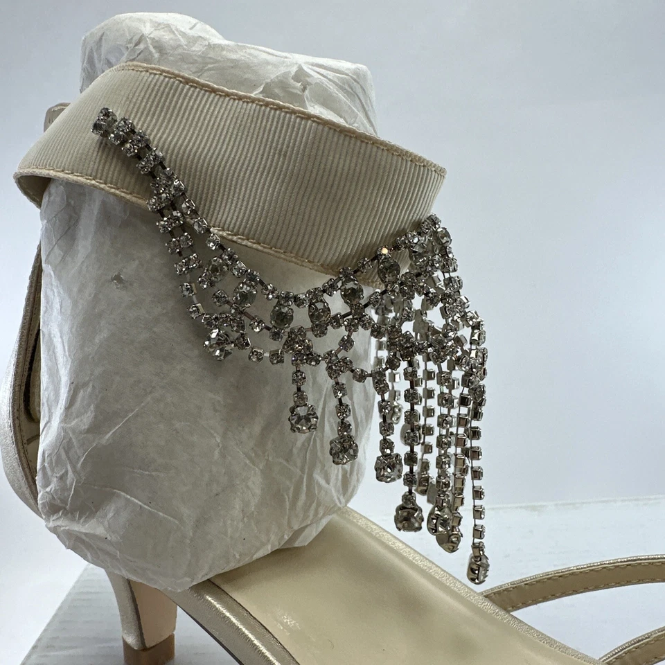 Ashro Amoris Gem Tacones Perla/Dorado Talla 9 M Brillante Joya Nuevo Con Caja Foto 2 de 4