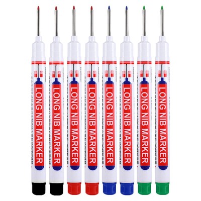 8PCS Deep Reach Markers Long Nose Marker Waterproof Deep Hole Marker NEW US