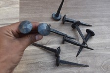 10 piezas clavos de herrero de hierro forjado a mano clavos de puerta rústicos sólidos de colección