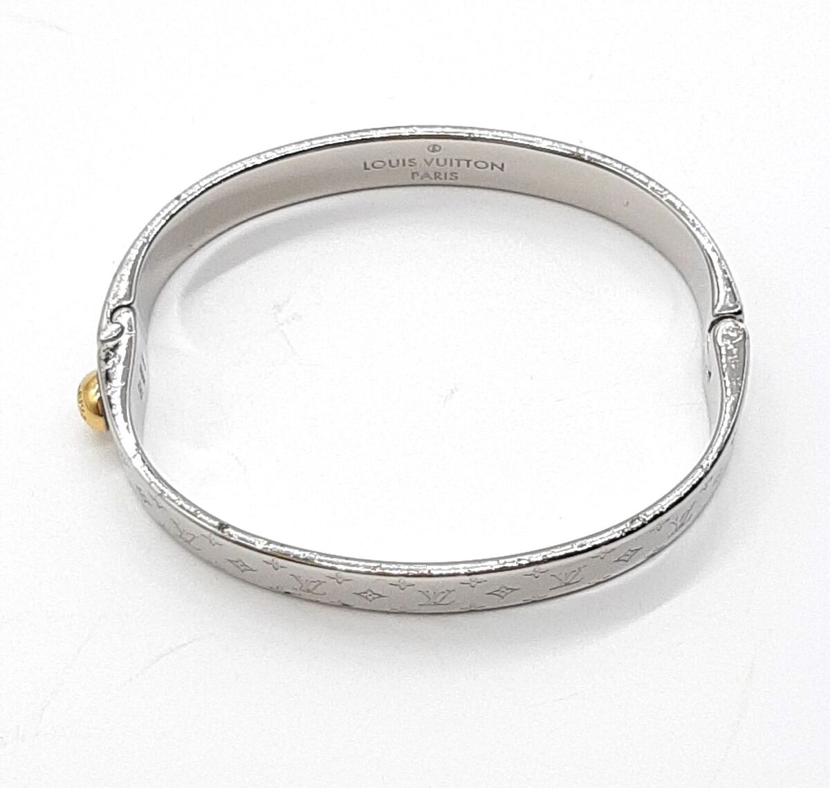Louis Vuitton bracelet M00250 Cuff nanogram silver bangle Louis Vuitton bracelet M00250 Cuff nanogram silver bangle