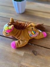 Vtg LISA FRANK Fantastic Beans Buddies 9" Beanie Plush Rainbow Chaser Horse