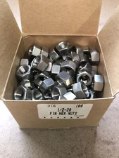 (25 pcs) 1/2-20 Hex Nuts Finished 316 Stainless Fine UNF 1/2"-20 (3/4 X 7/16) 