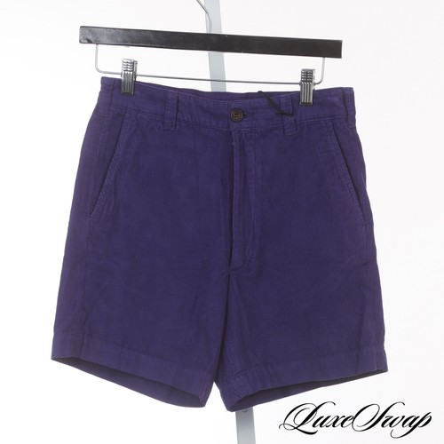 NWT #1 MENSWEAR Drakes London Purple Iris Corduroy Flat Front 5” Shorts 30 NR