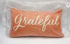 Decorative Orange Grateful Throw Accent Sofa Decor Bed Chair Pillow