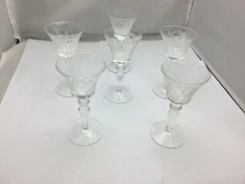 Small crystal glass goblet, set of 6