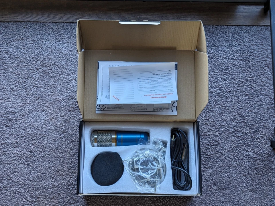 Excelvan Studio Professional Large Diaphragm Recording Condenser Microphone Blue - Image 3 of 4