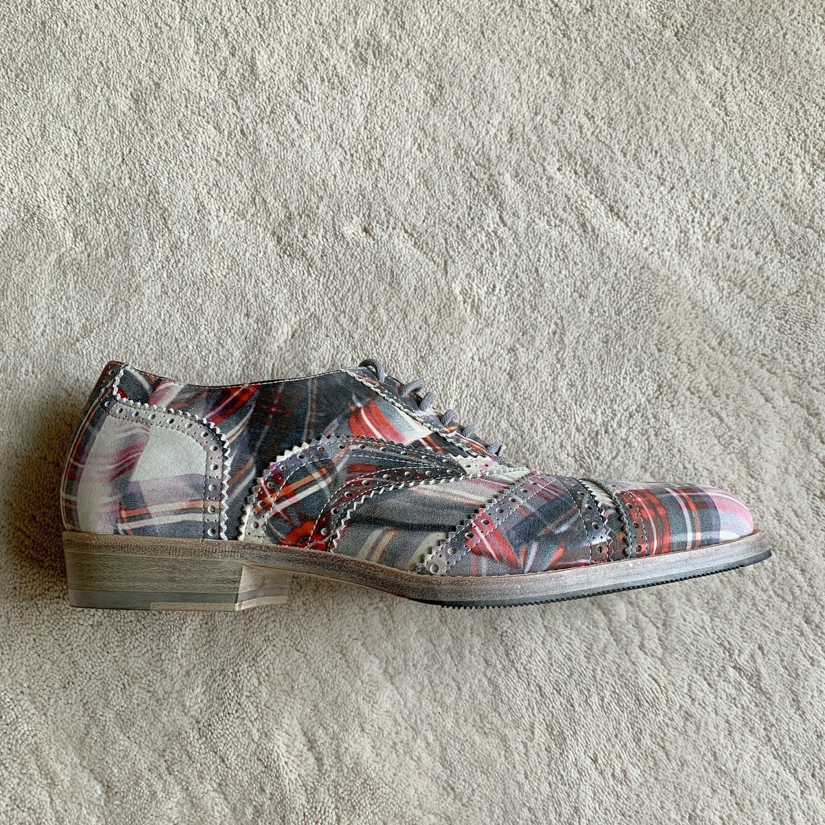 Stunning VIVIENNE WESTWOOD Red Tartan LEATHER Derby SHOES sz 40.5 EUR | 7.5 US Tartan heels from Vivienne Westwood ♥️✨ First image from  main image 4