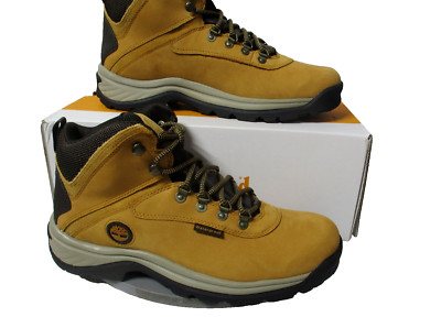 Timberland White Ledge Mid Waterproof Wheat Nubuck Boots Mens Sz 10 M