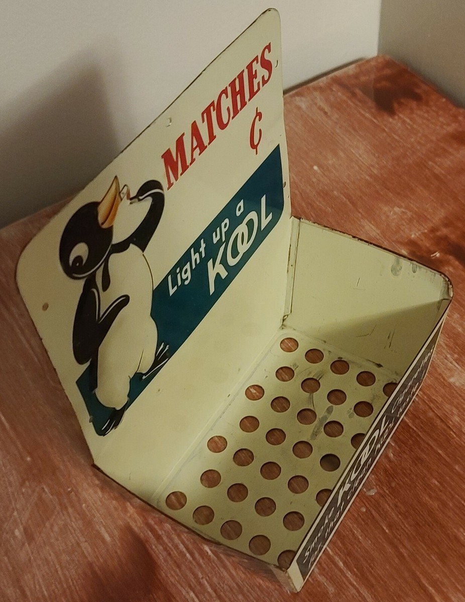 Vintage Matches Light Up A Kool Cigarette Matchbook Holder With