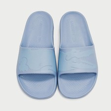 Sandalias sin cordones para piscina Lacoste Croco 2.0 azul claro toboganes listos para el agua para hombre NUEVAS