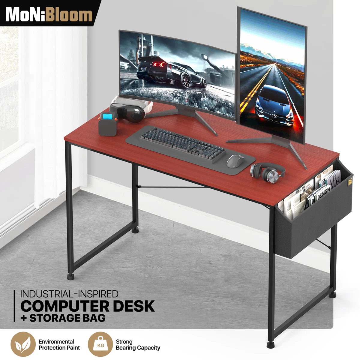 Teak on sale computer desk