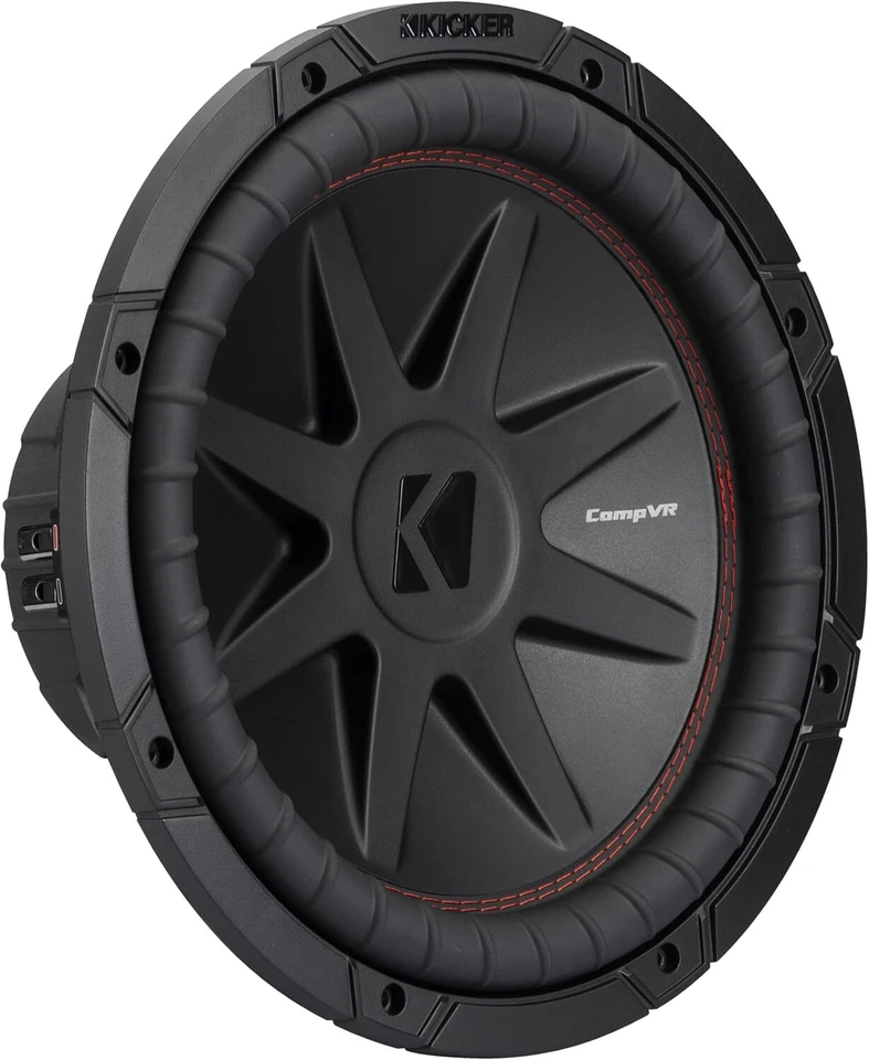 KICKER 12 inch CompVR 4 Ohm DVC Subwoofer 52CVR124 – 900W Peak Bass Power