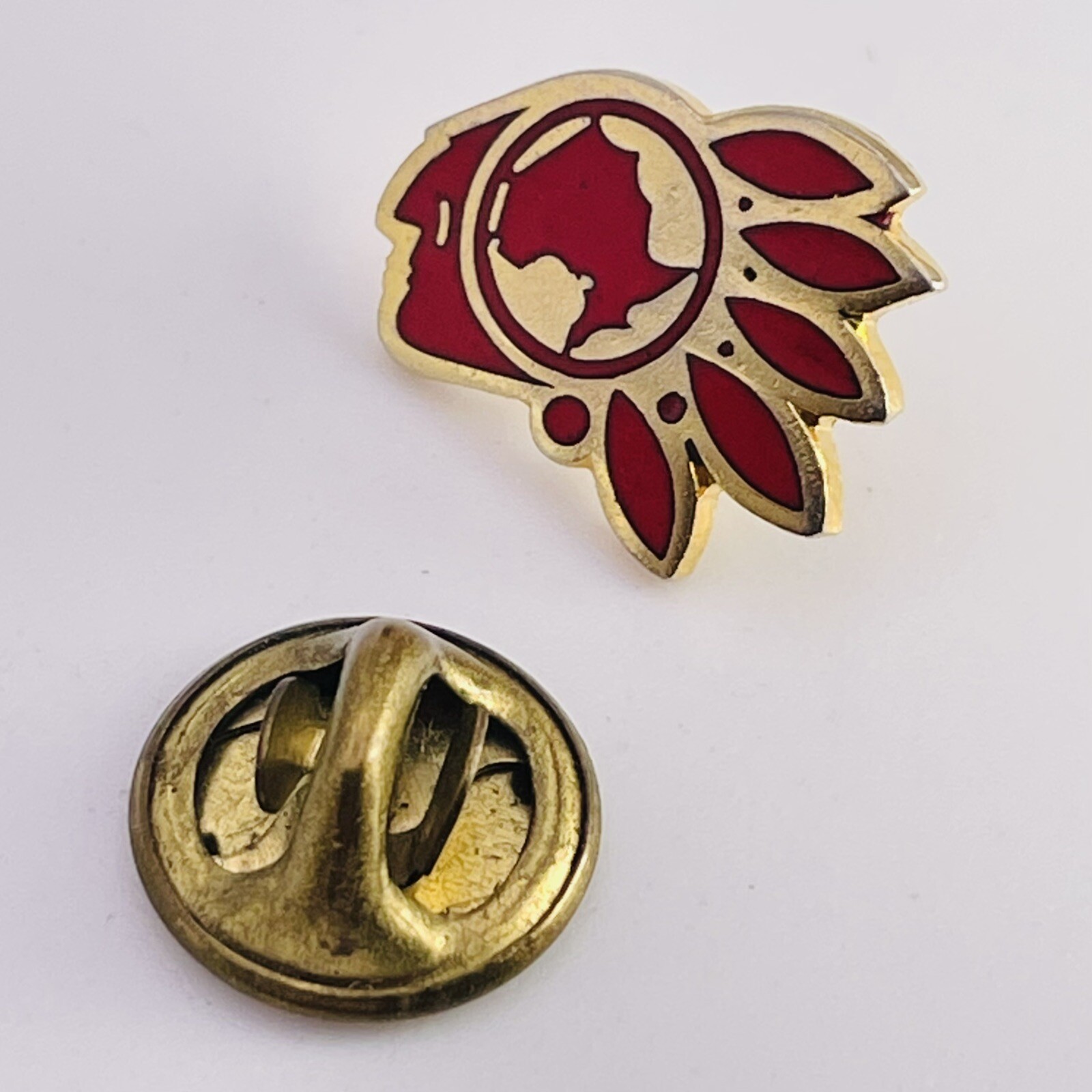 Unknown Indian Head Sports Team Logo Pin - Lapel, Hat - Nice With Headdress