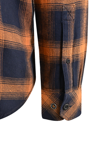 PME Legend Men's Shirt Black & Orange Woven Long Sleeve (S01) - Afbeelding 10 van 15