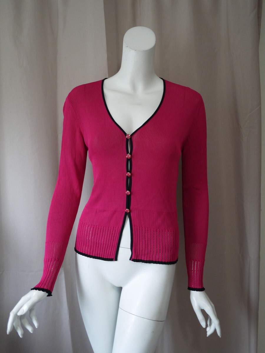 Escada Women Pink Sweater Cardigan Top size 36 Excellent | eBay